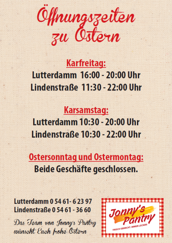 Jonny's Pantry Schnellrestaurant und Cateringservice in Bramsche